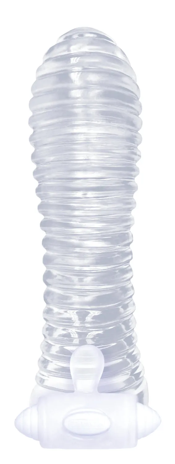 5" Vibrating Extender with Swirls, Nubs, and Ribs for Fun Adventures
