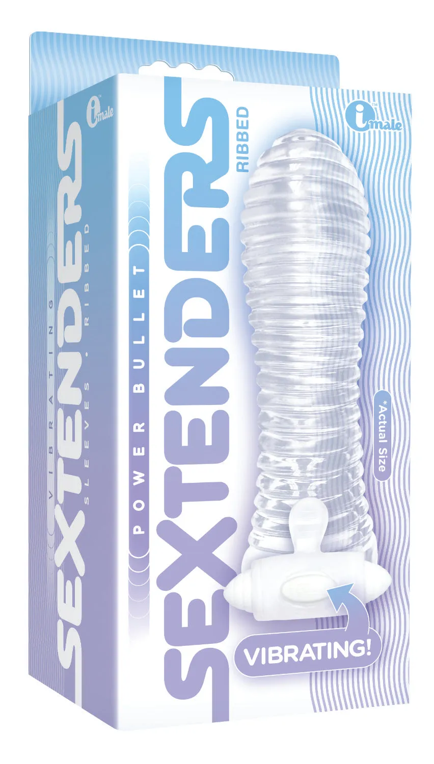 5" Vibrating Extender with Swirls, Nubs, and Ribs for Fun Adventures