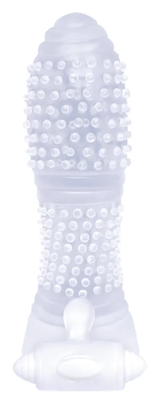 5" Vibrating Extender with Swirls, Nubs, and Ribs for Fun Adventures