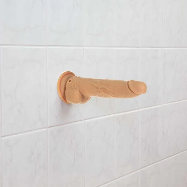 9” Thrusting Dildo with Remote - Caramel