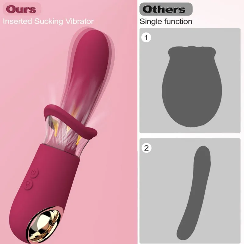Big Tongue G Spot Vibrator - Mouth Suction Cup Clit Stimulator Female Sex Toys