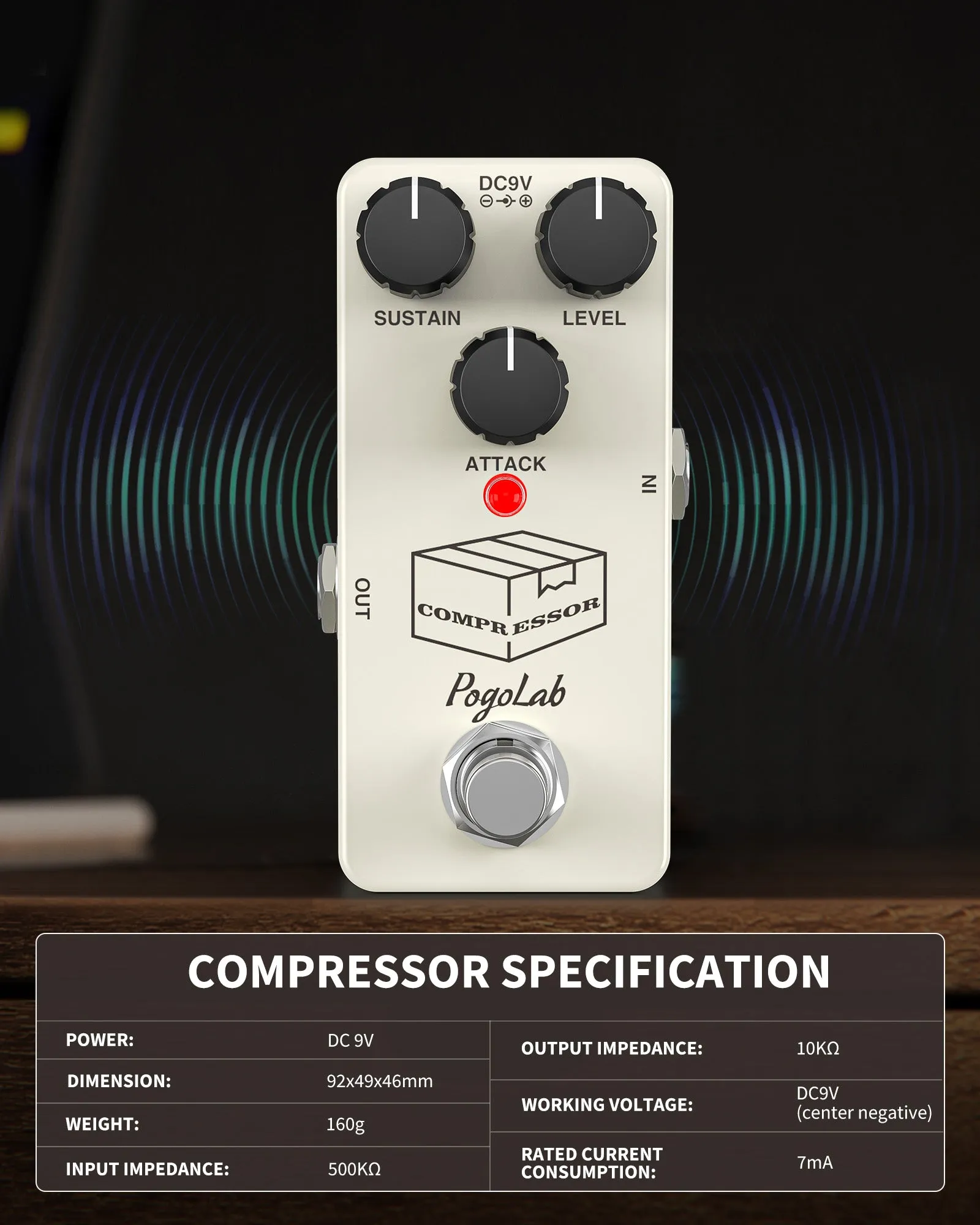 POGOLAB RS Series Effect Pedal Analog Delay/Distortion/Compressor/Overdrive/Chorus