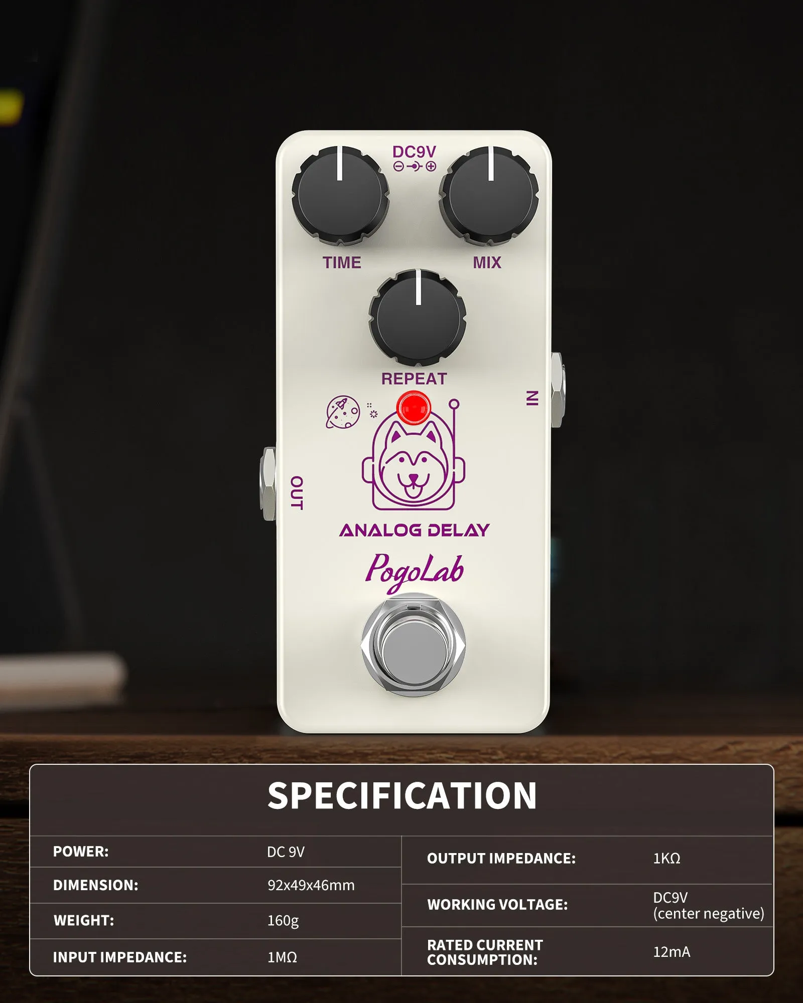 POGOLAB RS Series Effect Pedal Analog Delay/Distortion/Compressor/Overdrive/Chorus