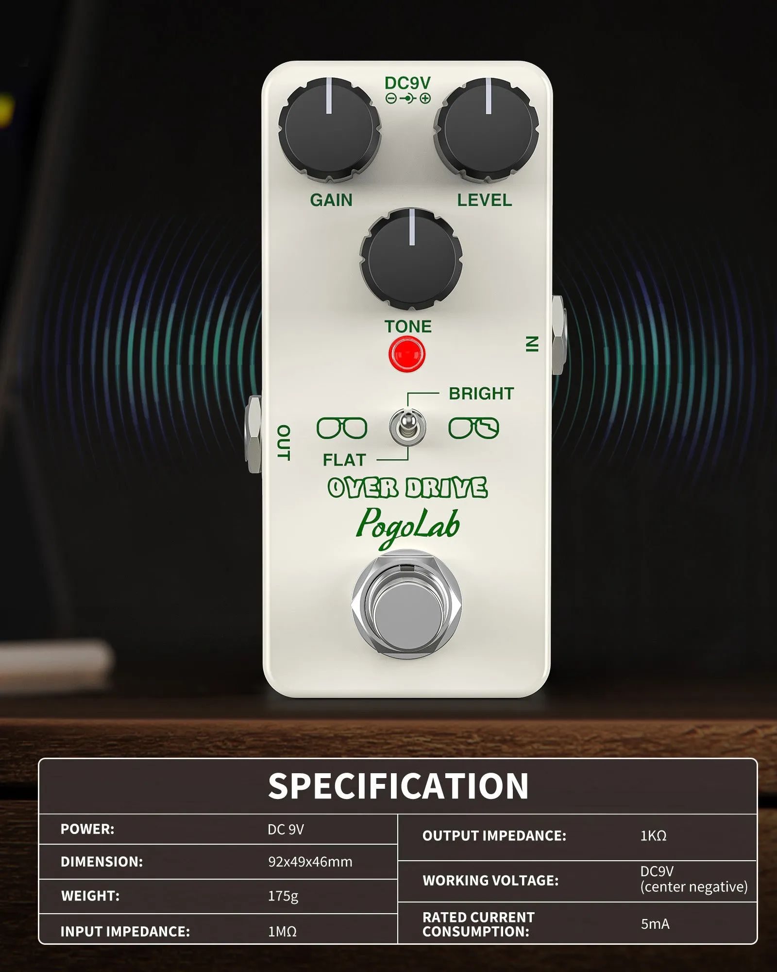 POGOLAB RS Series Effect Pedal Analog Delay/Distortion/Compressor/Overdrive/Chorus