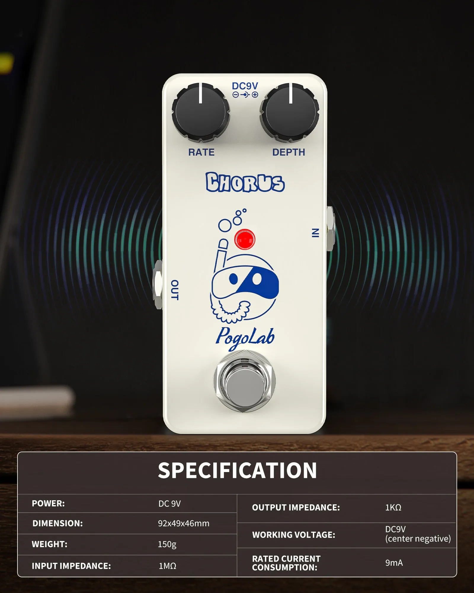 POGOLAB RS Series Effect Pedal Analog Delay/Distortion/Compressor/Overdrive/Chorus