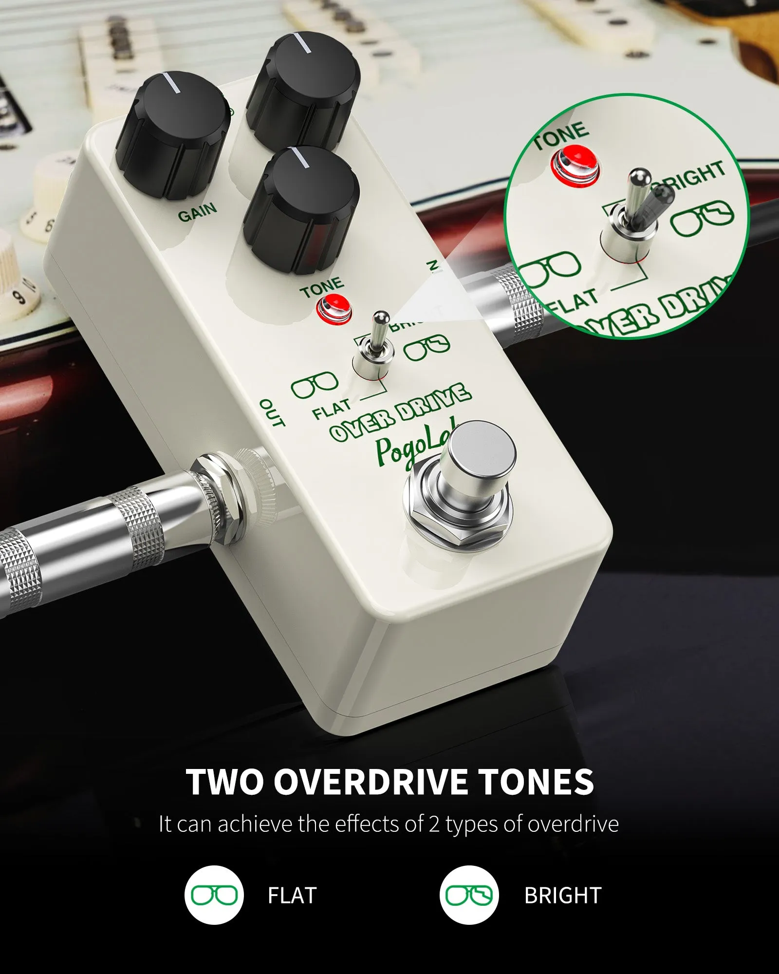 POGOLAB RS Series Effect Pedal Analog Delay/Distortion/Compressor/Overdrive/Chorus
