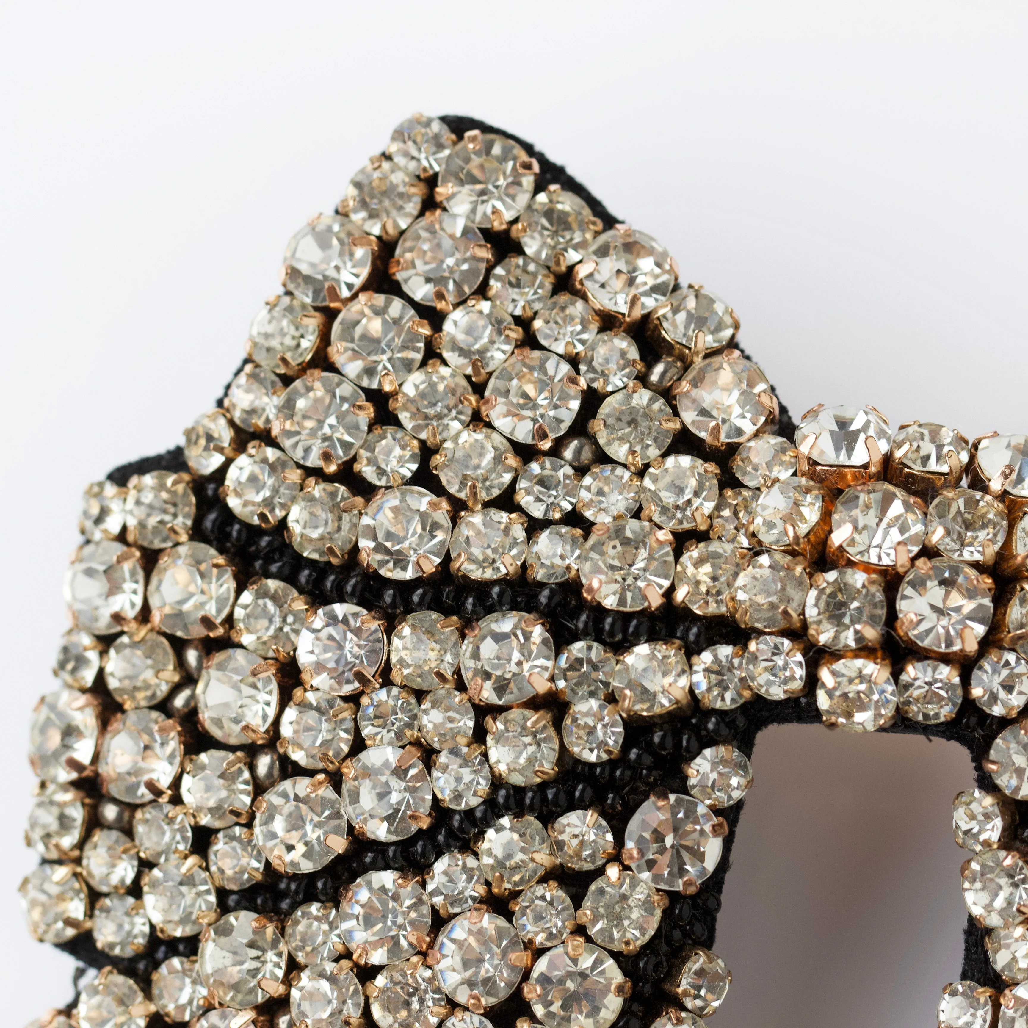 SAMPLE SALE- Black PU Embellished Bow