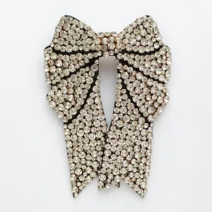 SAMPLE SALE- Black PU Embellished Bow