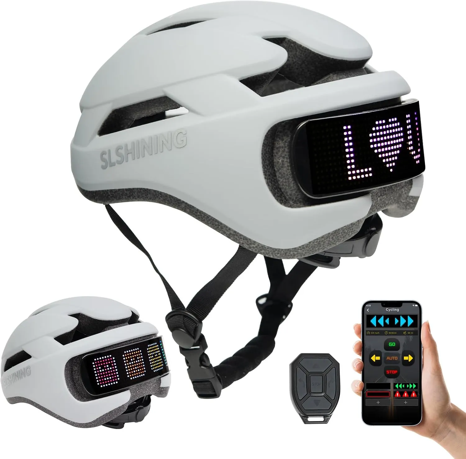 Smart Bike Helmet with Light: Bicycle Helmets for Adult Teens for Mountain & Road Cycling Electric Scooter Skateboard Skating
