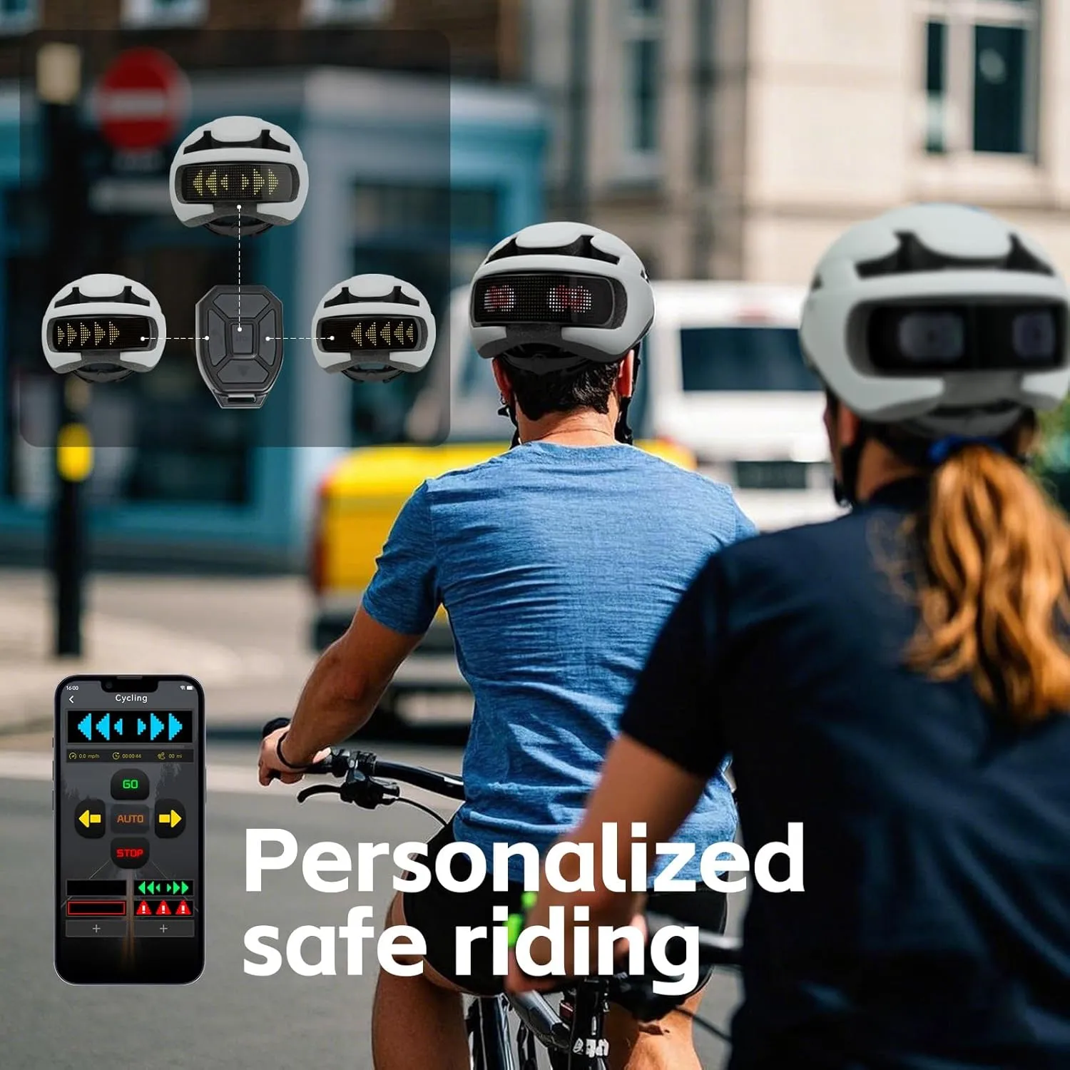 Smart Bike Helmet with Light: Bicycle Helmets for Adult Teens for Mountain & Road Cycling Electric Scooter Skateboard Skating